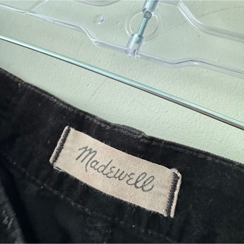 Madewell Velvet High Riser 9" Skinny Skinny Black Velvet Pants‎ - Picture 6 of 7